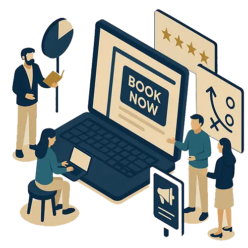 Direct Booking Playbook isometric